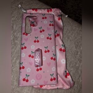 Pink Cherry Loopy Phone Case- Fits S22 Ultra